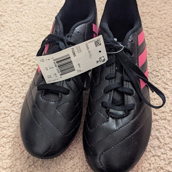 Adidas Goletto VII FG J Youth Soccer Cleats Black Pink Size 4.5 Youth - Picture 2 of 11